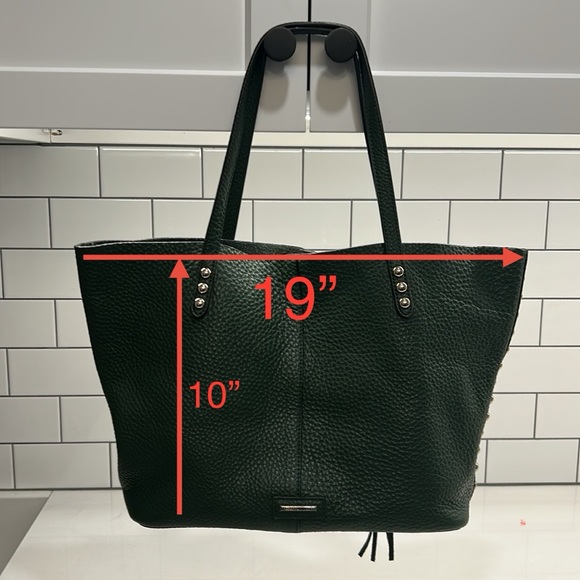 Rebecca Minkoff Dark Green Unlined Leather Tote Bag. - Picture 5 of 10